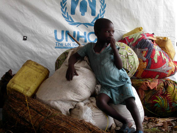 child in Vulnerables Tent - DRC